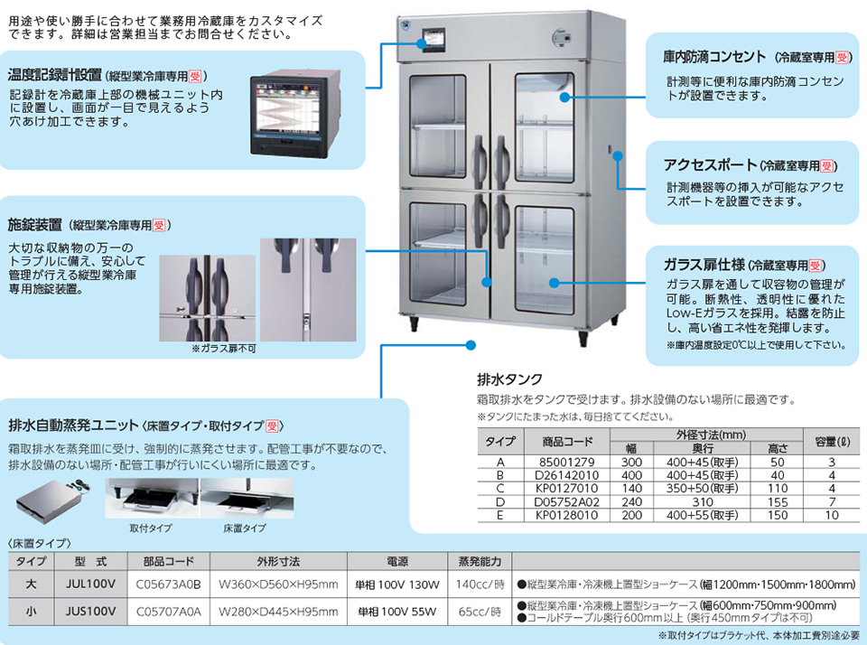 冷蔵庫・冷凍冷蔵庫・冷凍庫 (特注・オプション仕様) | ヘルスケア 
