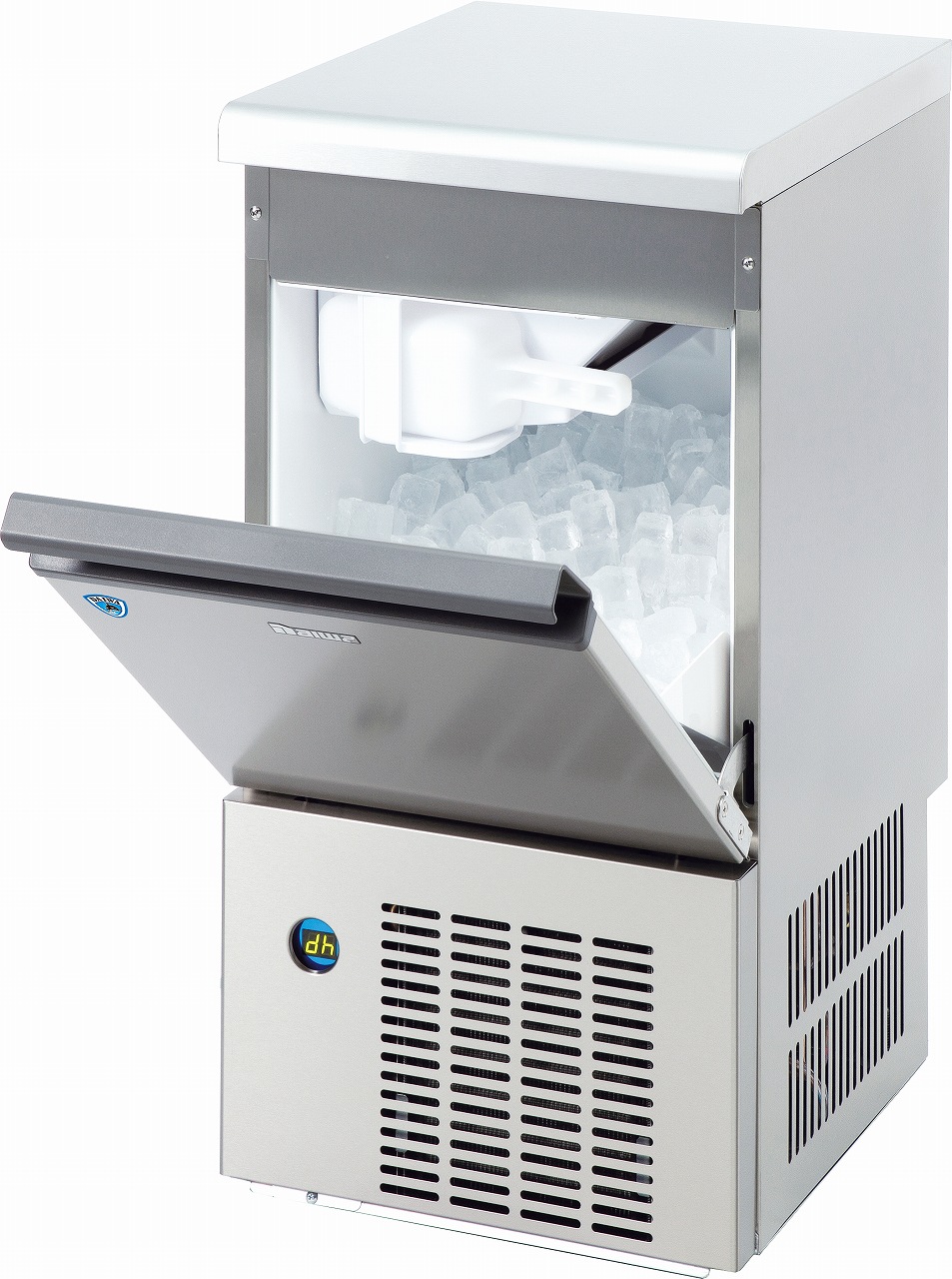 希少　バータイプ　レトロデザイン　冷蔵庫　製氷付　幅54cm　シルキーベージュ