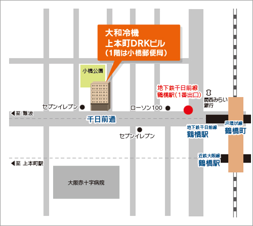 大阪テストキッチン地図